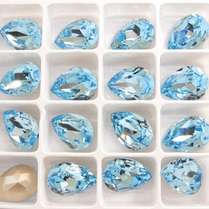 Aqua Bohemica F (18x13mm) Preciosa 4320 Pietre fantasia a forma di pera