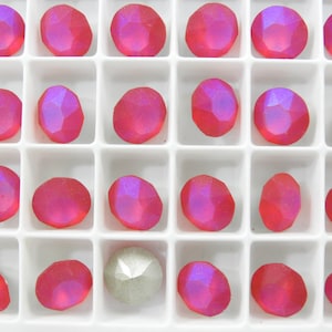 Light Siam Frost F (39ss-8mm) Swarovski 1088 XIRius Chaton Strasssteine