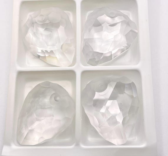 Clear Crystal Frosted (35mm) Swarovski Art 6190 Large Rock Pendants