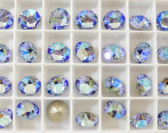Lichte saffierverlichting F (39 ss - 8 mm) Swarovski 1088 XIRIUS chaton-steentjes