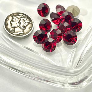 Rubin F (39ss-8 mm) Preciosa 1028 Maxima Chaton Cyrkonie