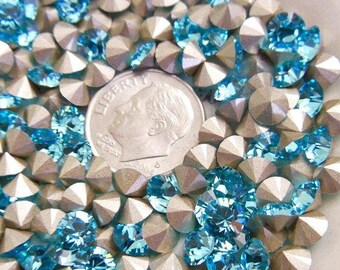 Light Turquoise F (29ss - 6mm) Swarovski Art 1028 Chaton Rhinestones