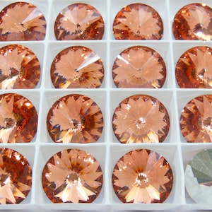 Apricot CAL (47ss, 12mm or 18mm) Preciosa 1122 Rivoli Stones