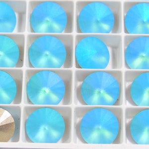 Light Turquoise Frost F (14mm) Swarovski 1122 Rivoli Stones