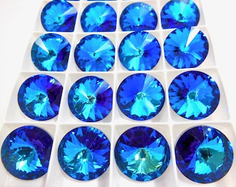 Bermuda Blue CAL (47ss, 12mm, 14mm, or 18mm) Preciosa 1122 Rivoli Stones