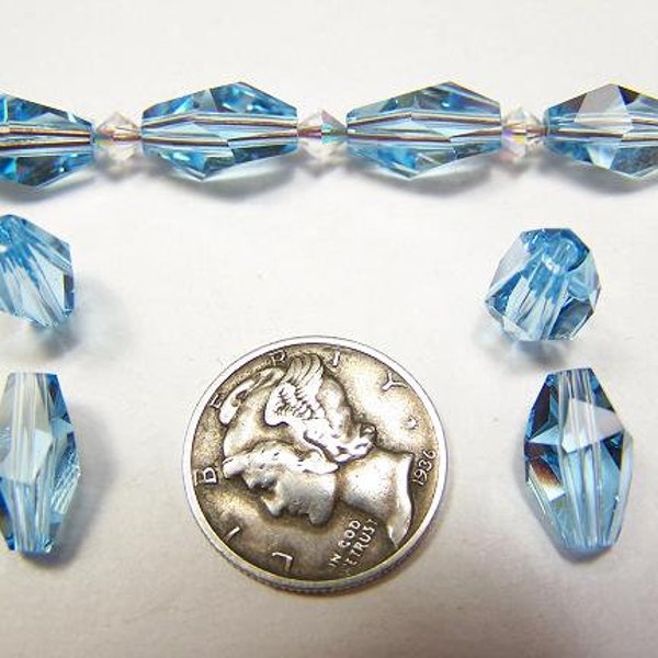 Aguamarina (12x8MM) Swarovski 5203 Cuentas poligonales