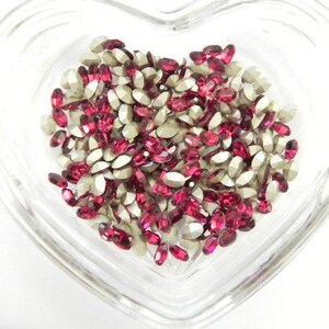 Ruby GF (6x4mm) Vintage Swarovski 4100 Oval Faceted Crystal Stones