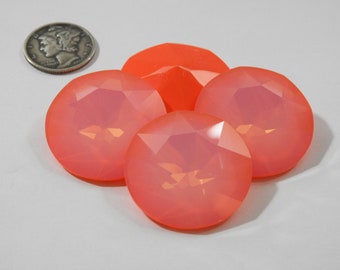 Hot Peachy Opal UNF (27mm) Swarovski 1201 Dentelle Rivoli Stones