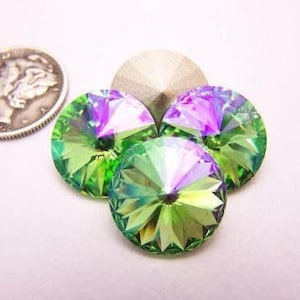 Peridot Illumine F (12 mm oder 14 mm) Swarovski 1122 Rivoli Steine