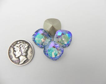 Periwinkle Illumine F 12mm Swarovski 4470 Cushion Cut Stone