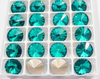 Blue Zircon F (39ss, 12mm or 14mm) Preciosa 1122 Rivoli Stones