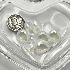 Frosted V Moonlight UNF (14 x 10 mm) Swarovski Art 4320 Pedras extravagantes em formato de pêra