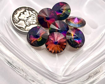 Wulkan GF (12 mm, 14 mm, 16 mm i 20 mm) RZADKIE zabytkowe kamienie Swarovski 1122 Rivoli