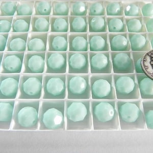 Mint Alabaster (8mm) Swarovski 5000 Faceted Round Crystal Beads