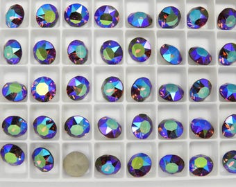 Amethyst AB F (39ss-8mm) Swarovski 1088 XIRIUS Chaton Rhinestones | Crystals for Jewelry, Crafts & DIY Projects