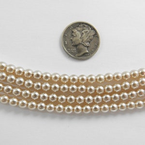 Light Coffee Glass Pearls 2mm, 3mm, 4mm or 6mm 1 Full Stand Czech Beads 4mm - 1 Strand