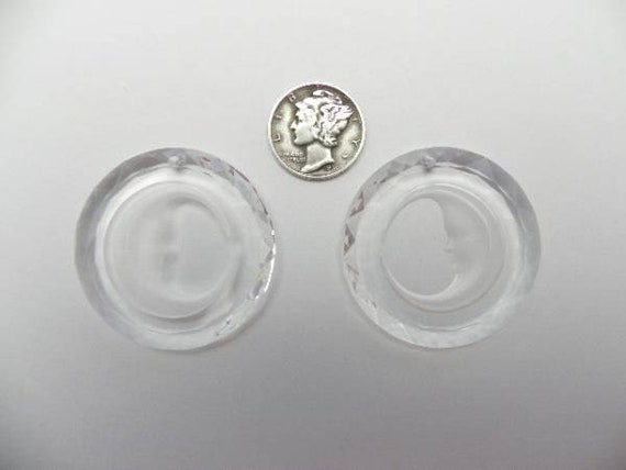 Crystal Etched Frosted Moon (35mm) RARE Swarovski Art 6050 ME70 RARE Vintage Pendant