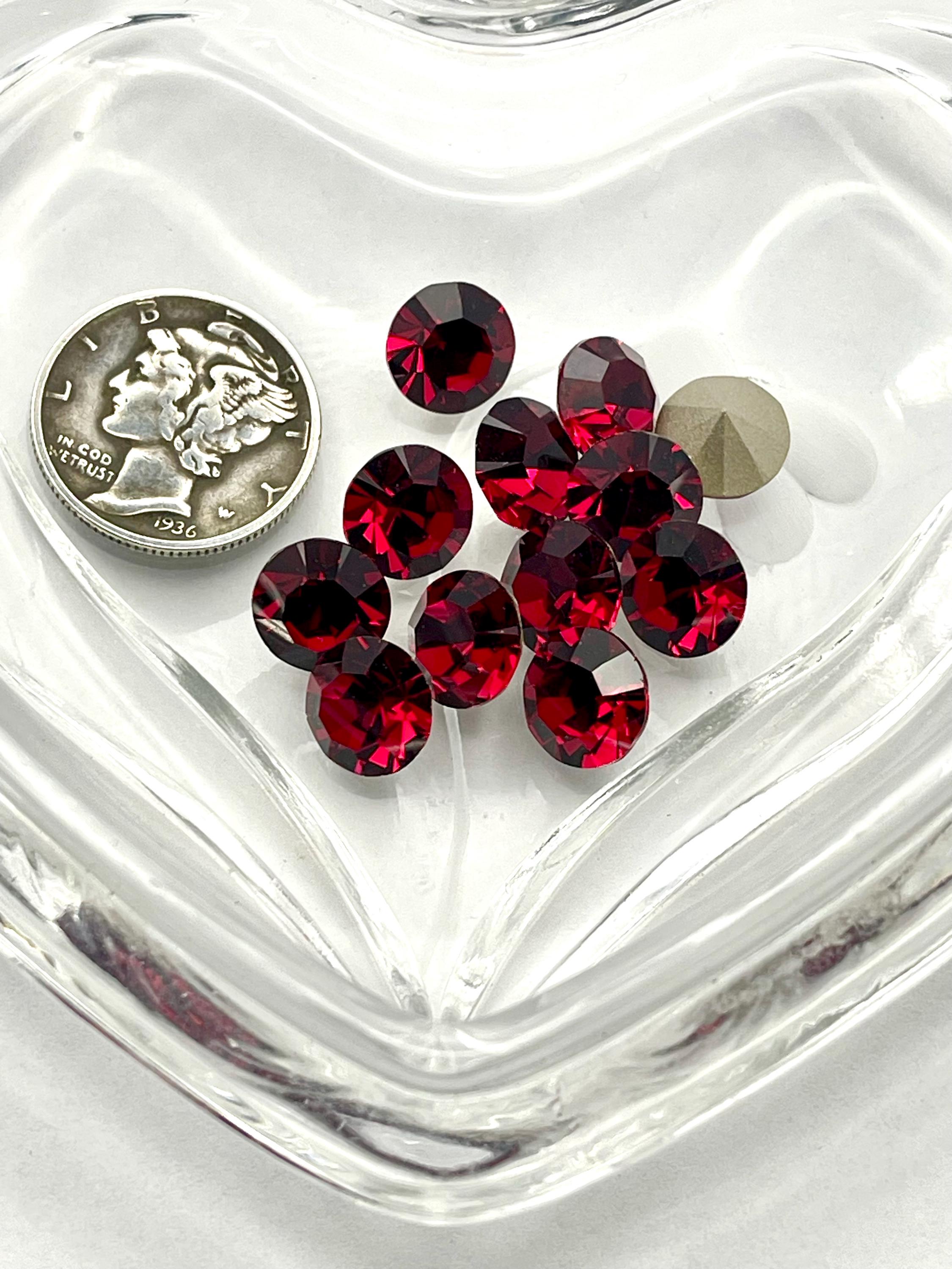 Ruby F (39ss-8mm) Preciosa 1028 Maxima Chaton Rhinestones - Etsy