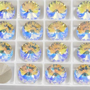 Glacier Blue F (12mm, 14mm or 18mm) Preciosa 1122 Rivoli Stones image 3