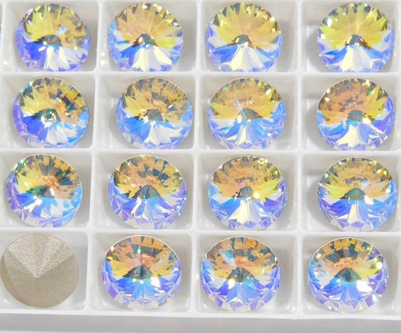 Glacier Blue F (12mm, 14mm or 18mm) Preciosa 1122 Rivoli Stones image 3