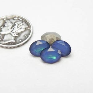 Opala Branca Azul Céu F (8 x 6 mm) Swarovski 4120 Pedras Ovais Facetadas
