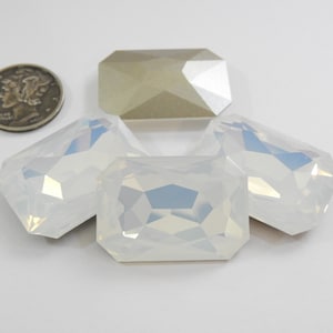 Opale blanche F (27 x 18,5 mm) Swarovski Art 4627 pierres rectangulaires de taille fantaisie