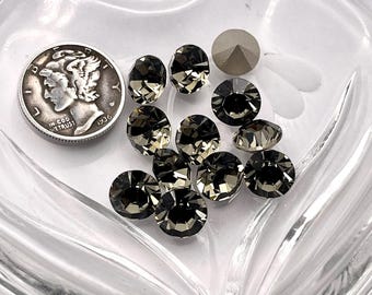 Black Diamond F (39ss-8mm) Preciosa Maxima Chatons Rhinestones