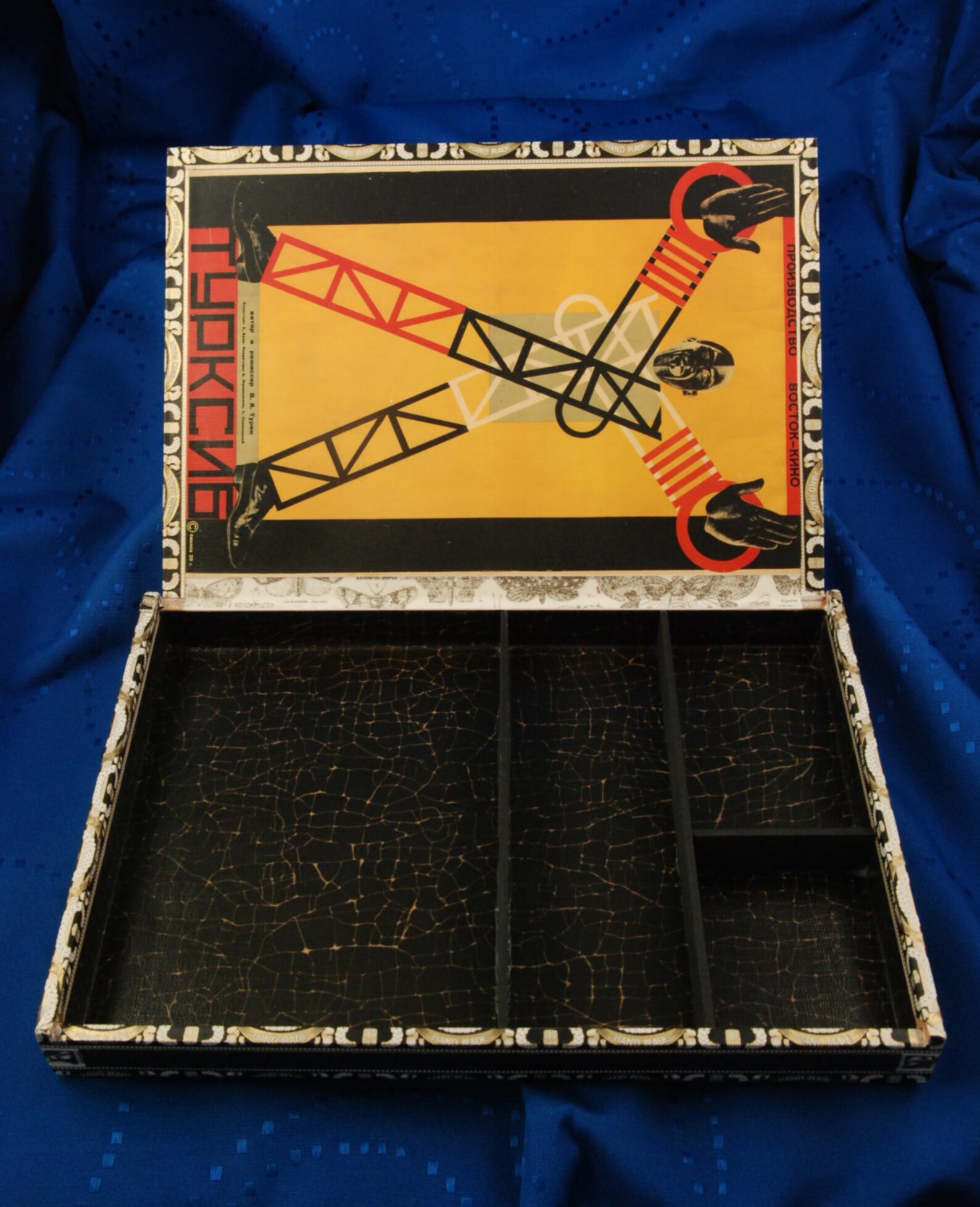 Pen/pencil/eraser Box Decoupage Storage Box Display Art Box Etsy