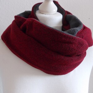 Rund halsduk/ögla i ull och fleece