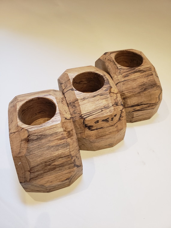 Birch Wooden Candle Holders Handmade Sustainable Wood Etsy