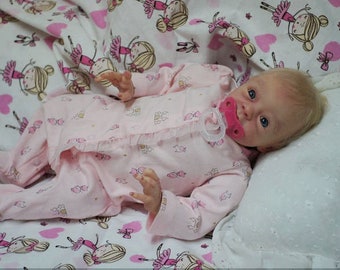 reborn babies Open Mouth  Reborn doll  Babies girl doll Silicone Vinyl soft body doll 19 inch doll open blue eyes blond hair