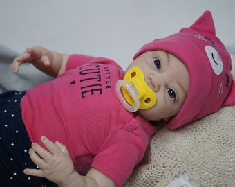 Reborn Baby Girl Doll: 19 Inch Soft Vinyl, Open Mouth