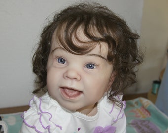 Reborn Toddler Doll: 26" Kenzie Crawler with Human Curl Hair