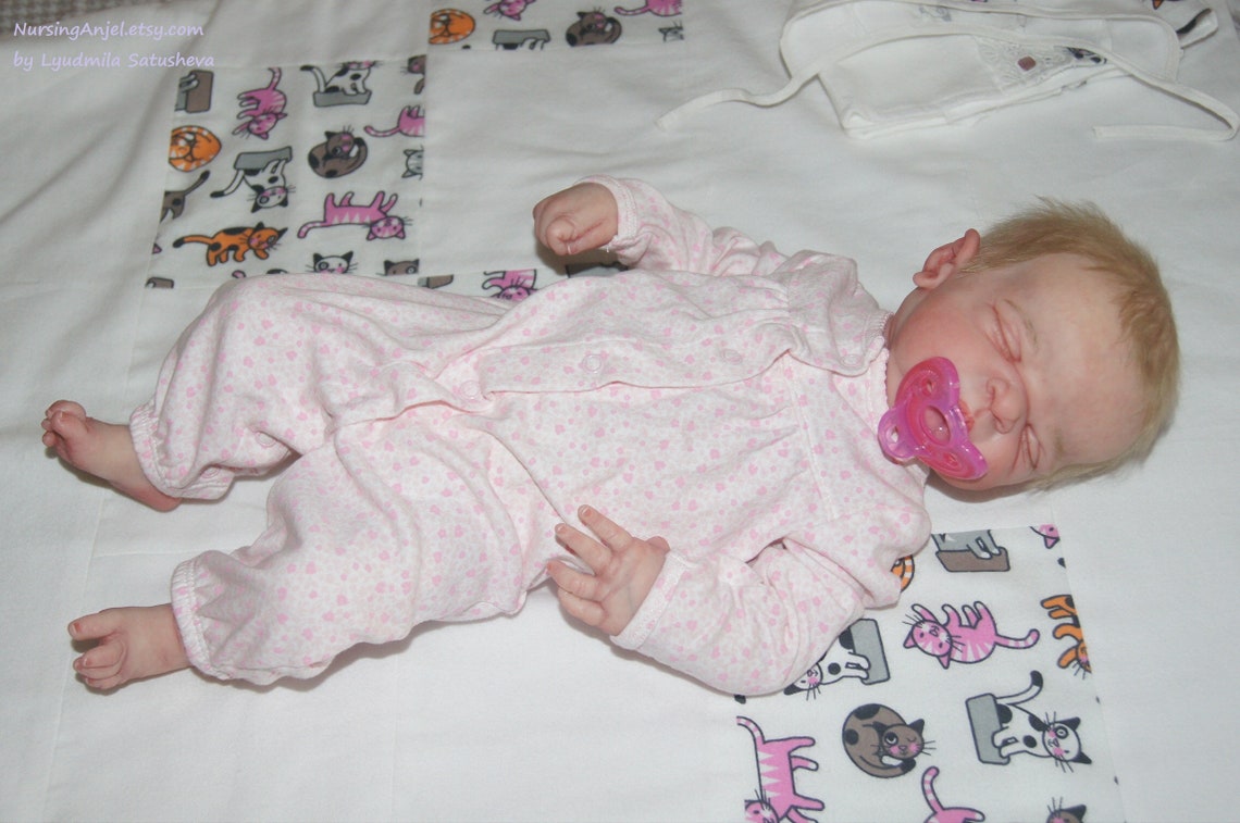 Newborn Reborn Baby Doll, Open Mouth Real Pacifier Anatomically Correct