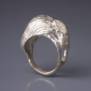 Porcupine ring, sculpted silver ring, porcupine silver ring, wild animals ring, artisan ring, porcupine totem ring
