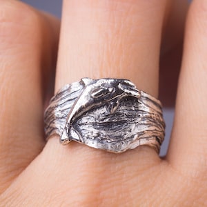 Delfin Ring 925 Sterling Silber Ring Delfin Ring, Meer Leben Schmuck, Meer Schmuck