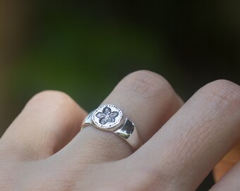 アクセサリー VINTAGE SILVER 925 CLOVER SIGNET RING il_340x270.2504016954_ob4q.jpg