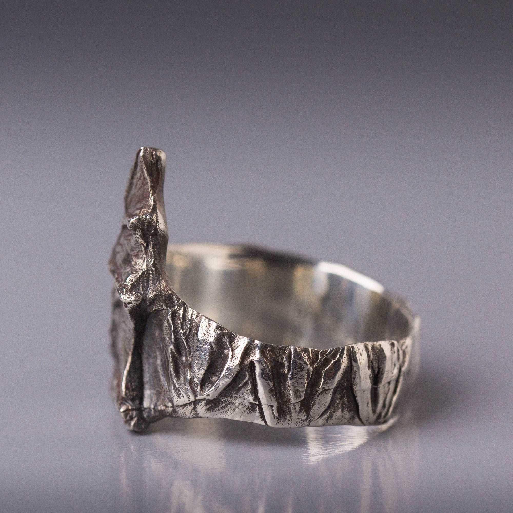 Bat Silver Ring Moonstone Sterling Silver Ring Occult - Etsy Israel