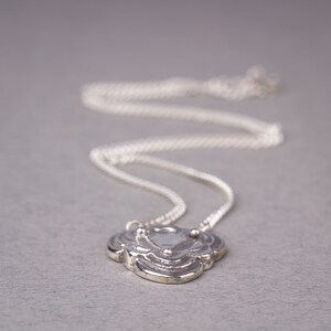 Energy Pendant, Silver Sculpted Pendant, Sacred Geometry Necklace ...
