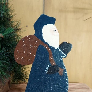 Hand Painted Handcrafted Wood Santa / Hand Painted Wood Santa / Farmhouse Decor Santa / Santa Collector Handcrafted Santa / Santa Claus