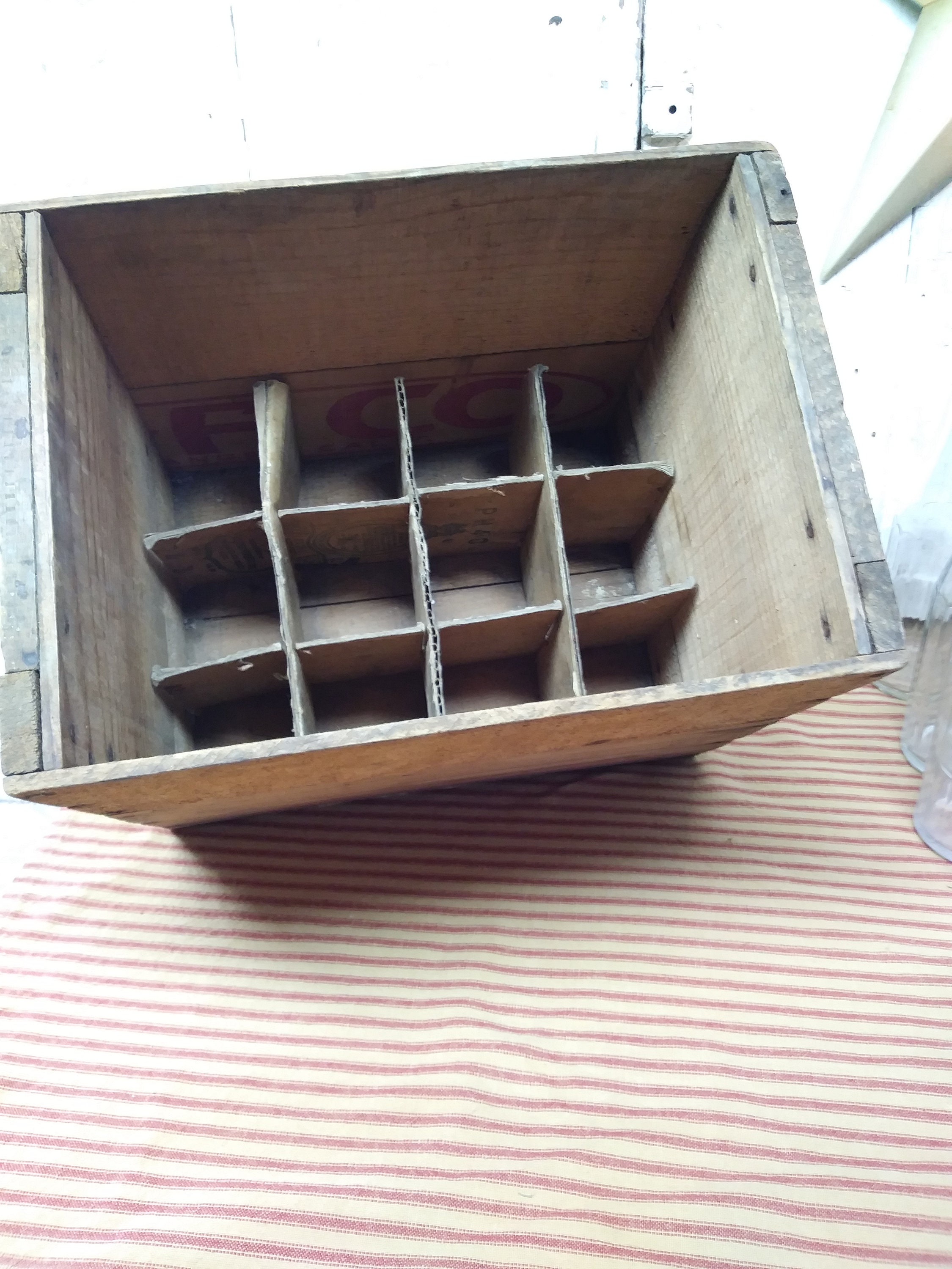 Pop Bottle Case / Antique Soda Pop Wooden Case With 12 Clear Etsy