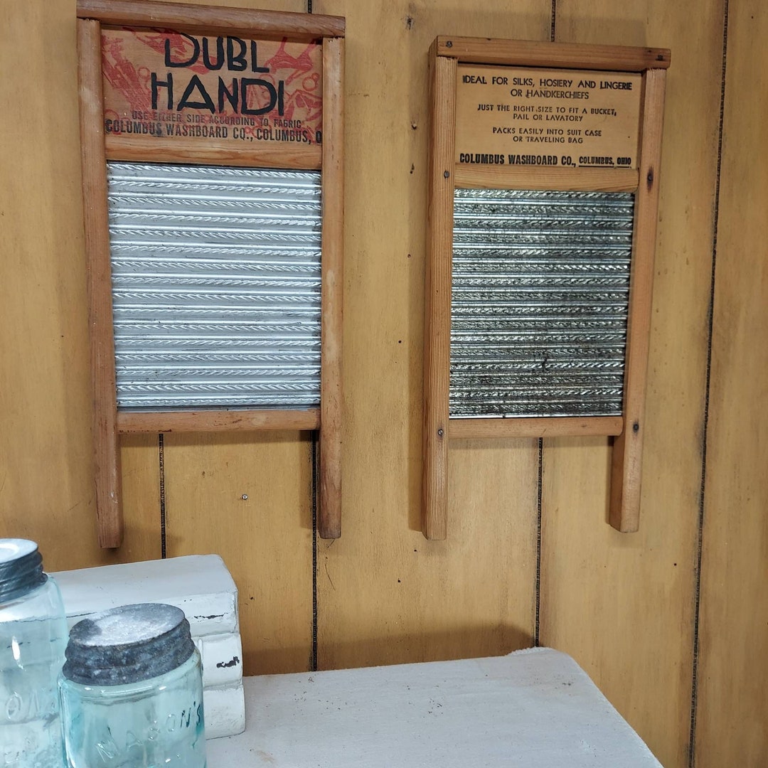 Washboards / 2 Antique Washboards Made by the Columbus Etsy