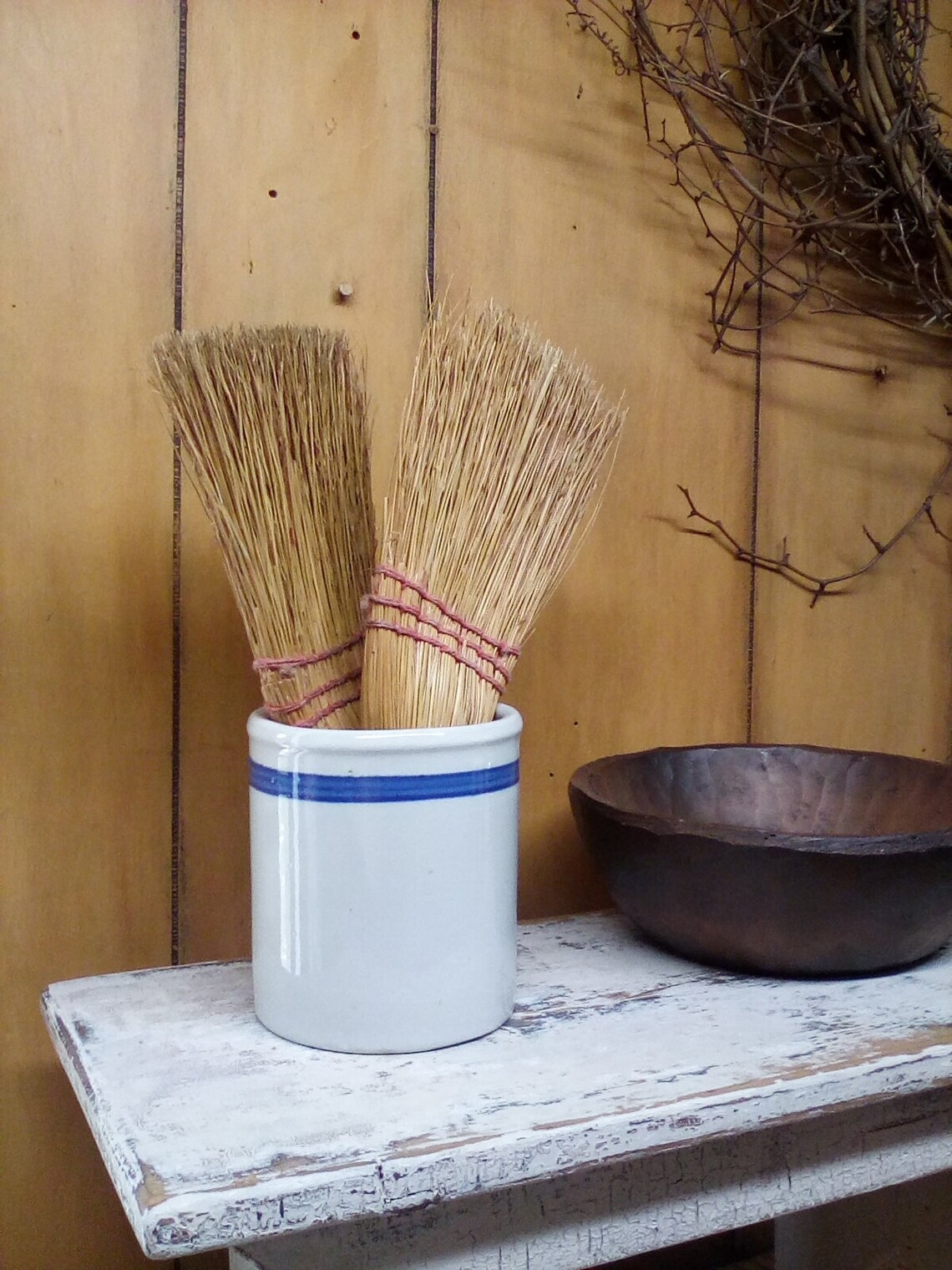 Whisk Broom / Two Vintage Whisk Brooms / 2 Large Vintage Whisk Etsy