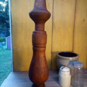 NEW PRICE 225.00 Antique Wooden Newel Post: Architectural Salvage Display Piece/Art Object