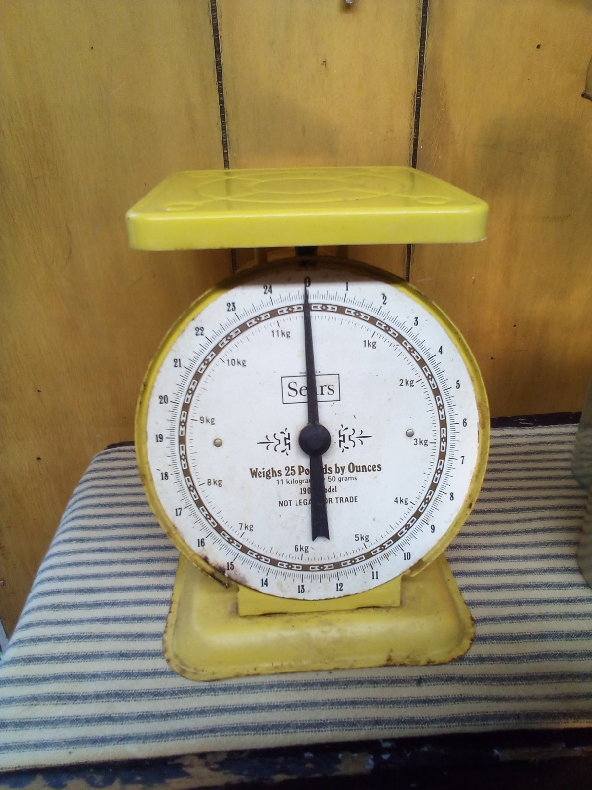 Vintage Sears Kitchen Scale: Yellow 1906 Model, 25 Lbs - Etsy