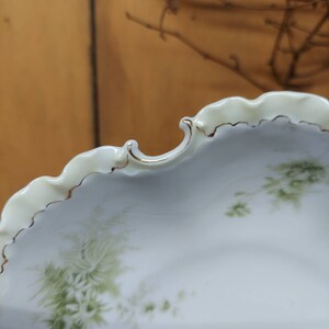 Antique Lusterware German Made Dish / Transferware White Dish Detailed Edge / German Porcelain Plate / Turn of The Century German Plate image 7