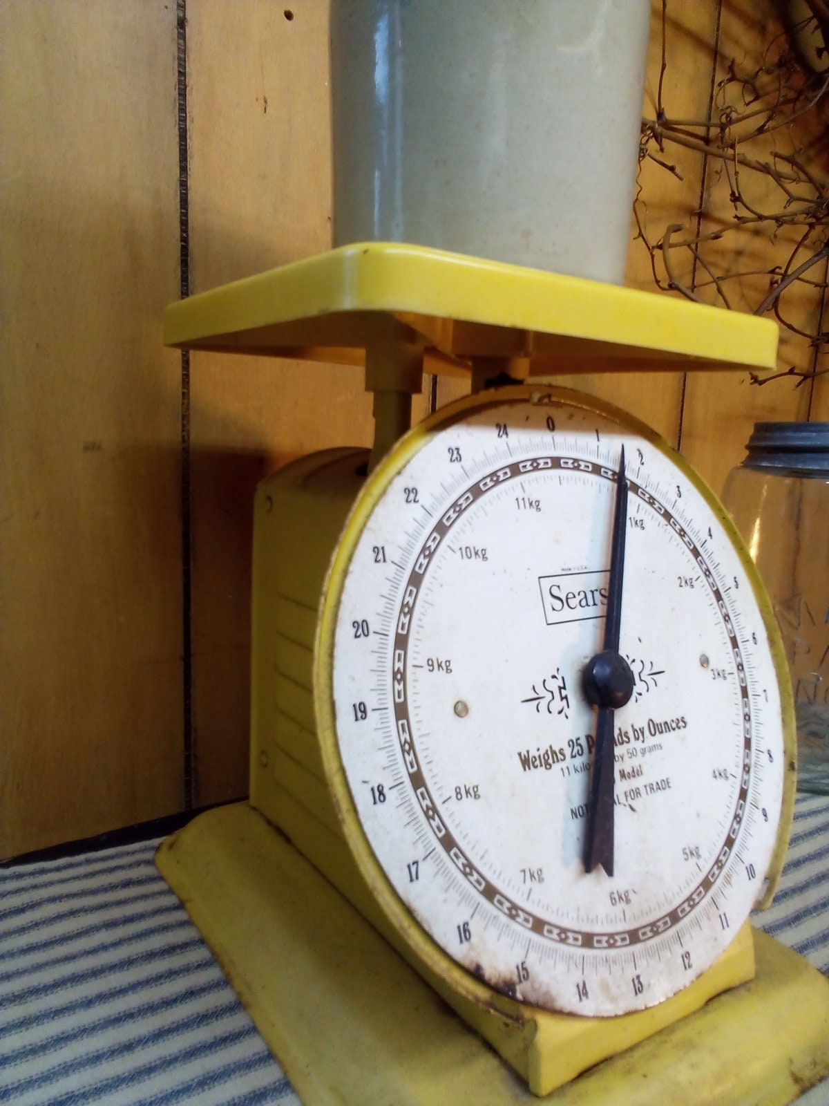 Vintage Sears Kitchen Scale: Yellow 1906 Model, 25 Lbs - Etsy
