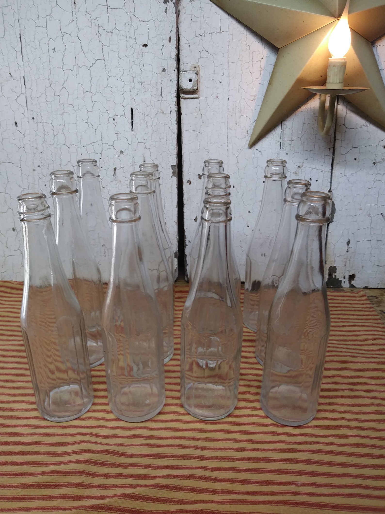 Pop Bottle Case / Antique Soda Pop Wooden Case With 12 Clear Etsy