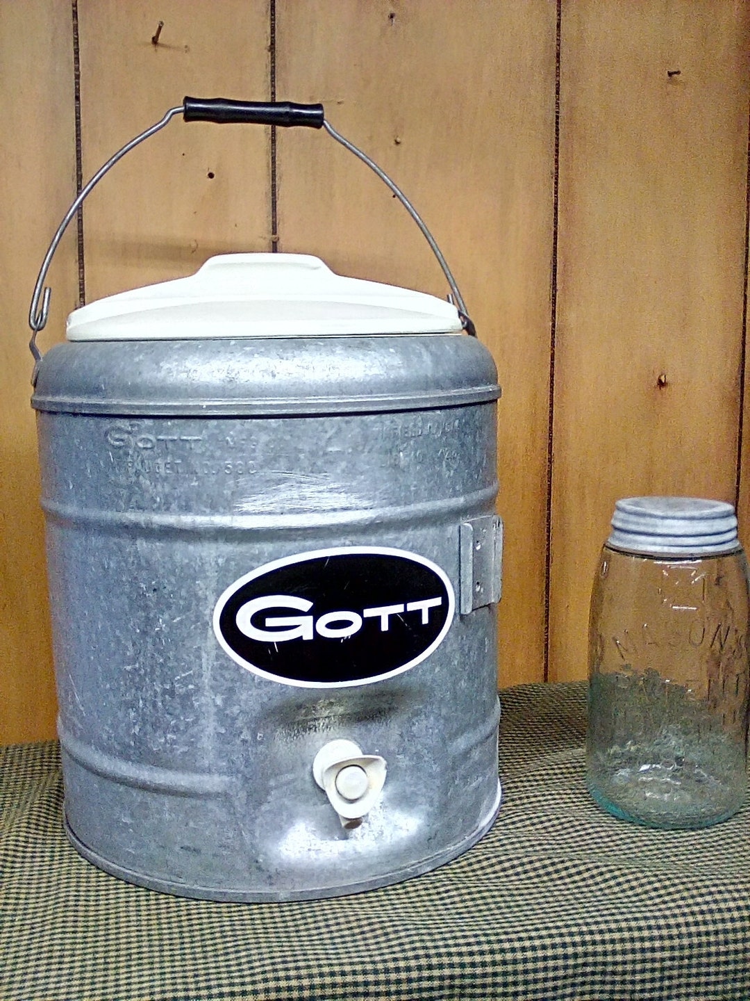 Vintage Cooler / GOTT 2 Gallon Galvanized Cooler With Faucet / Etsy