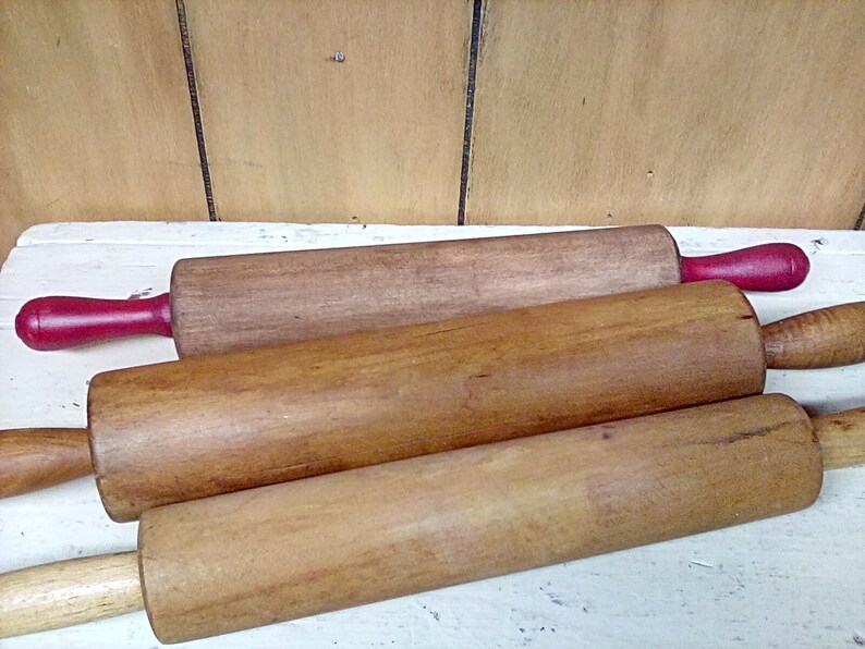 Rolling Pins / Three Vintage Antique Rolling Pins / Three Etsy